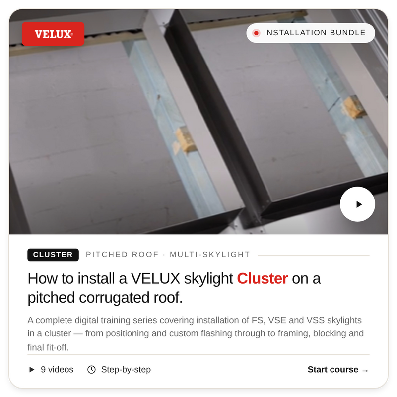 Installation Bundle: VELUX Pitched Roof Cluster