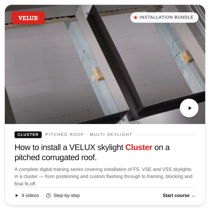 Installation Bundle: VELUX Pitched Roof Cluster