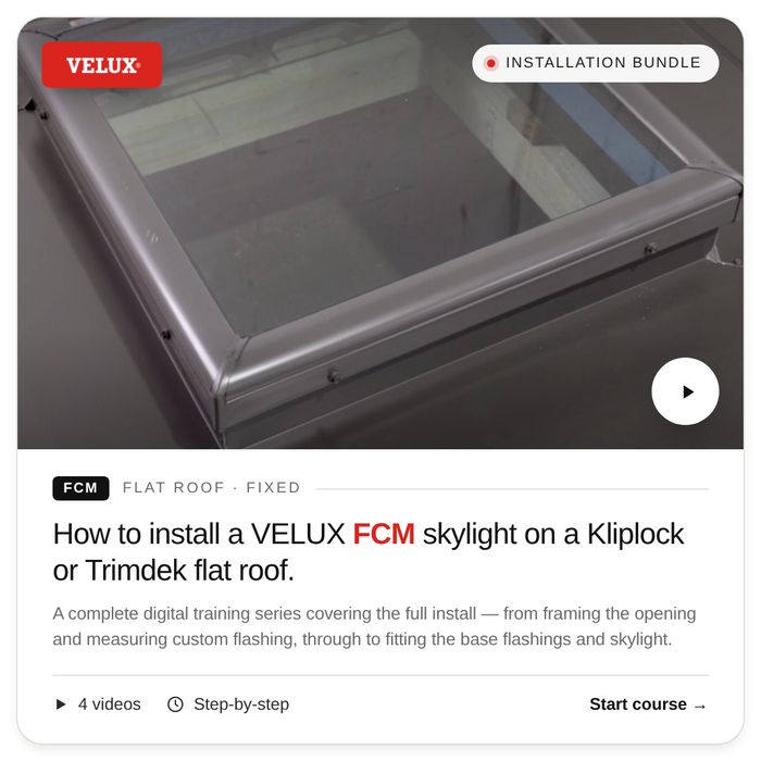 Installation Bundle: VELUX FCM Flat Roof