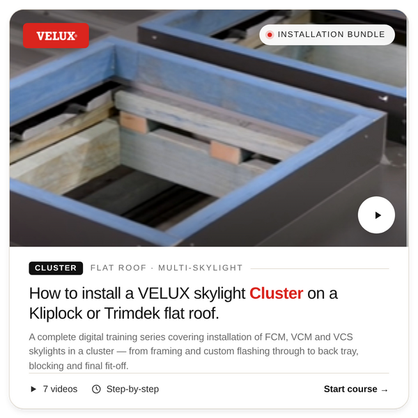 Installation Bundle: VELUX Flat Roof Cluster