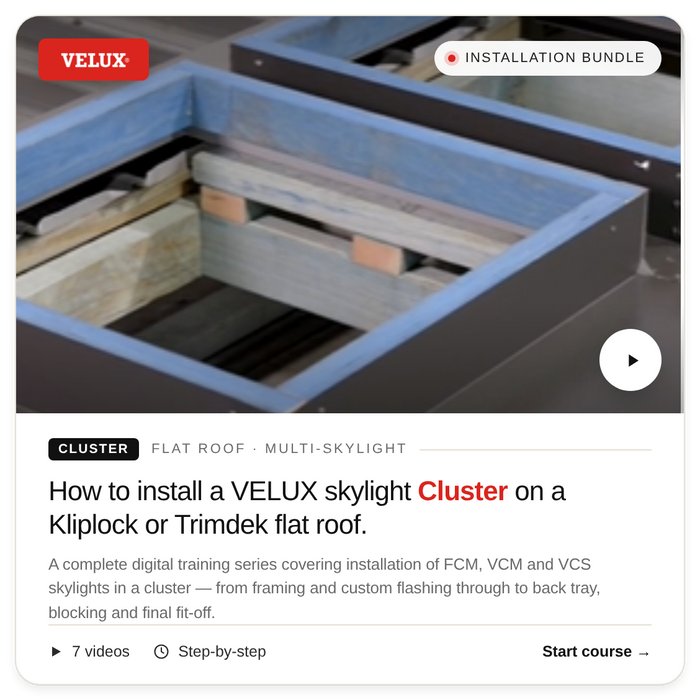 Installation Bundle: VELUX Flat Roof Cluster