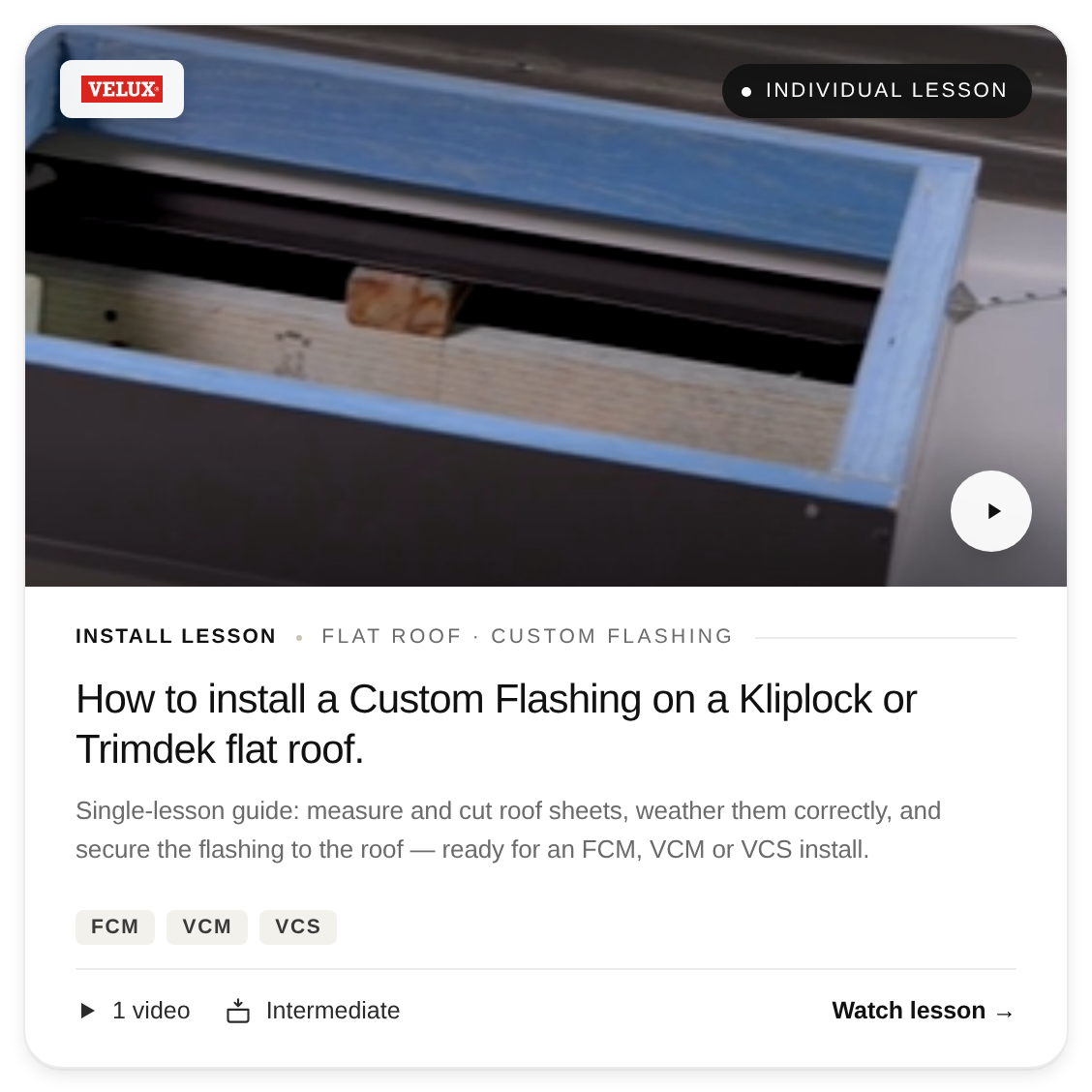 Install Lesson - Custom Flashing on flat roof (FCM,VCM,VCS) — The ...