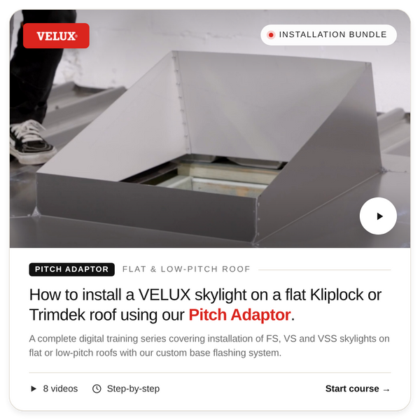 Installation Bundle: VELUX Flat Roof Pitch Adaptor