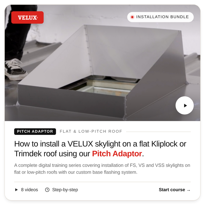 Installation Bundle: VELUX Flat Roof Pitch Adaptor