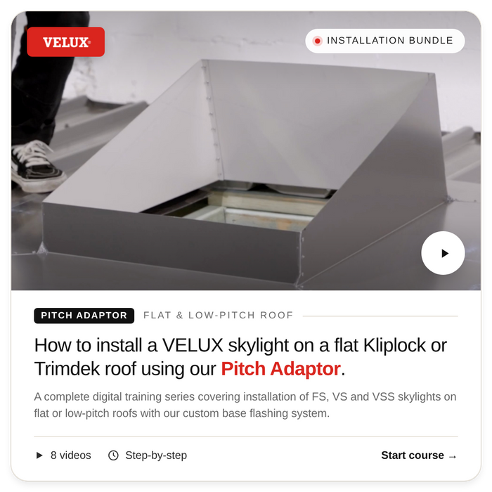 Installation Bundle: VELUX Flat Roof Pitch Adaptor