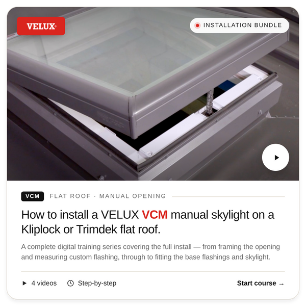 Installation Bundle: VELUX VCM Flat Roof