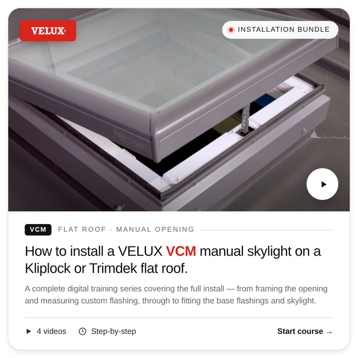Installation Bundle: VELUX VCM Flat Roof