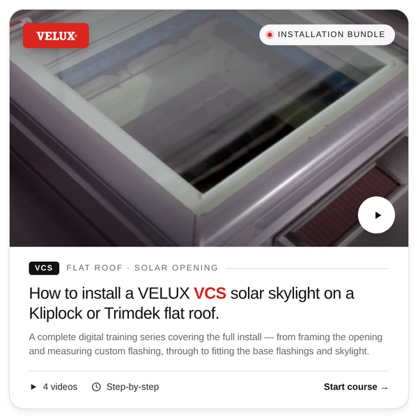 Installation Bundle: VELUX VCS Flat Roof
